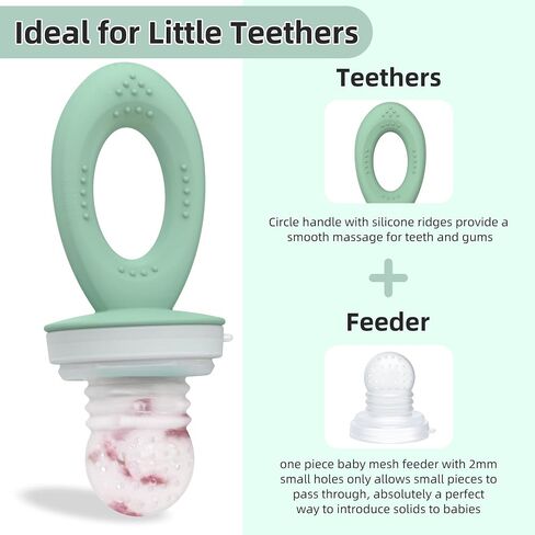 KingKam Breastmilk Popsicle Molds & Baby Food Feeders Set, Baby Fruit Feeder for Teething & Self-Feeding, Baby Food Breast Milk Storage Containers Freezer Tray (Blue) in Saudi Arabia