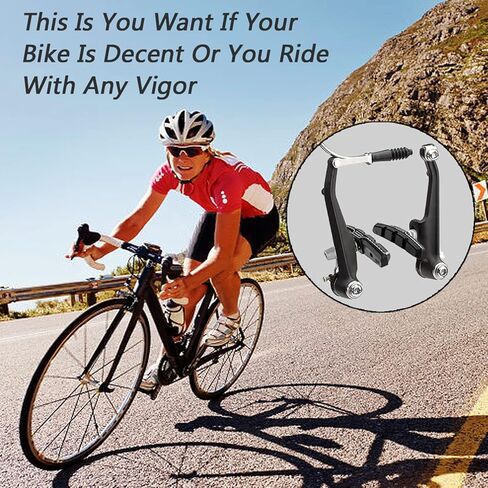 8 قطع من وسادات فرامل الدراجة الفاخرة، وسادات فرامل احترافية للدراجات الجبلية على شكل حرف V، مجموعة مكعبات فرامل الدراجة، تأتي مع مفتاح ربط سداسي قطعة واحدة (4 أزواج) in Kuwait