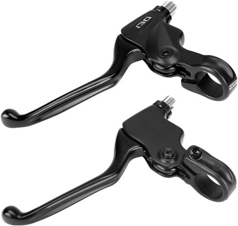 BicycleStore Brake Lever, 1 Pair Stainless Steel Bicycle Brake Handle with Extended 160mm/6.3in Handlebar Cycling Brake Levers 22.2mm Diameter for Road Bike, Mountain Bike, Folding Bike (Black) in Kuwait