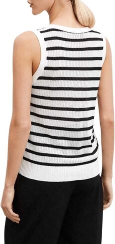 Verdusa Women's Sweater Vest Old Money Trendy Tops Striped Print Button Front Sleeveless Knit Sweaters in Saudi Arabia