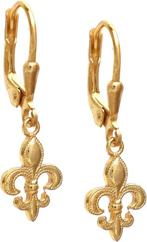 Silver Bullet Charm Leverback Earrings, 10 mm Charm Earrings, Dangle and Drop, 925 Silver, Gift for Her (Drop Length- 1 Inch) in Kuwait