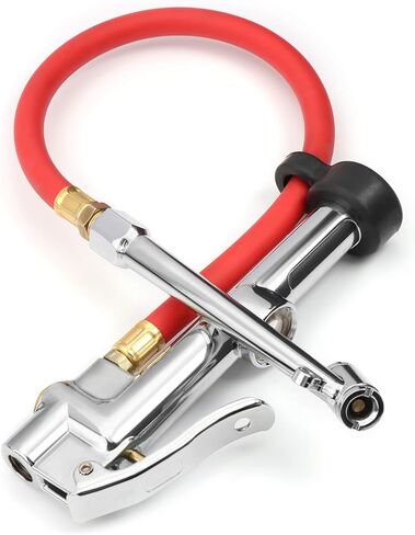 منفاخ الإطارات AstroAI مع مقياس الضغط، ملحقات ضاغط الهواء 120 رطل لكل بوصة مربعة RV برأس مزدوج من الدرجة التجارية شديدة التحمل مع خرطوم مطاطي. هدايا للرجال in Kuwait