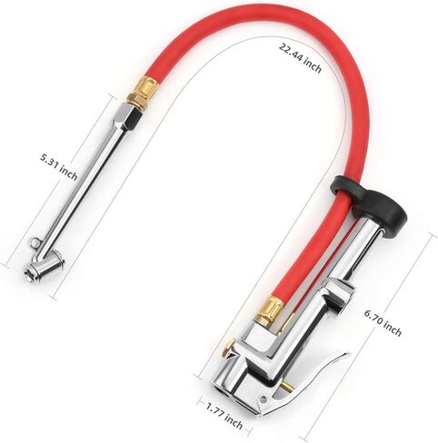 منفاخ الإطارات AstroAI مع مقياس الضغط، ملحقات ضاغط الهواء 120 رطل لكل بوصة مربعة RV برأس مزدوج من الدرجة التجارية شديدة التحمل مع خرطوم مطاطي. هدايا للرجال in Kuwait