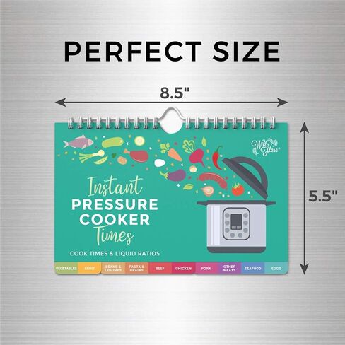 ورقة الغش لأوقات الطهي للطباخ المغناطيسي بالضغط الكهربائي (خط كبير) - مخطط مرجعي متوافق مع الوعاء الفوري وInstaPot + طريقة مثالية للبيض المسلوق، ونصائح وحيل الطبخ in Kuwait