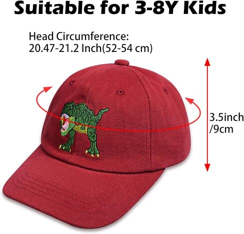 Kids Embroidered Baseball Caps Adjustable Boys Girls Dinosaur Trucker Cap Toddler Beach Sun Hats in Saudi Arabia