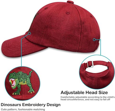 Kids Embroidered Baseball Caps Adjustable Boys Girls Dinosaur Trucker Cap Toddler Beach Sun Hats in Saudi Arabia