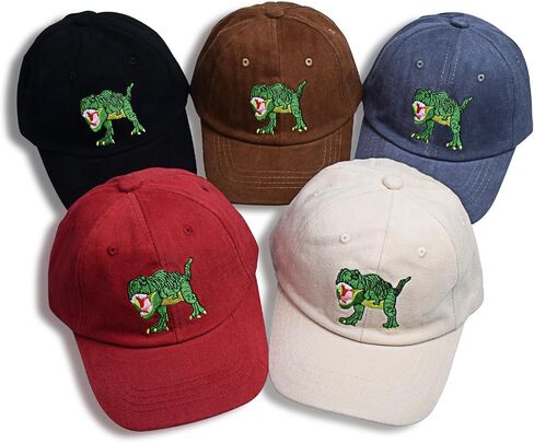 Kids Embroidered Baseball Caps Adjustable Boys Girls Dinosaur Trucker Cap Toddler Beach Sun Hats in Saudi Arabia