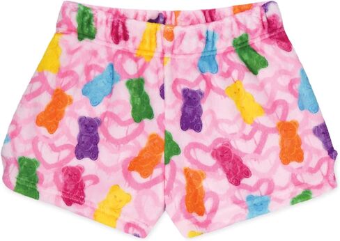 iscream Big Girls Silky Soft Fun Print Plush Fleece Shorts - Candy Store Collection in Saudi Arabia