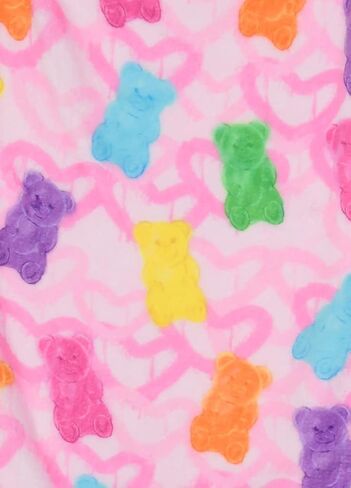 iscream Big Girls Silky Soft Fun Print Plush Fleece Shorts - Candy Store Collection in Saudi Arabia