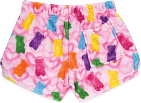 iscream Big Girls Silky Soft Fun Print Plush Fleece Shorts - Candy Store Collection in Saudi Arabia