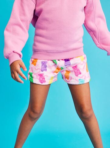 iscream Big Girls Silky Soft Fun Print Plush Fleece Shorts - Candy Store Collection in Saudi Arabia
