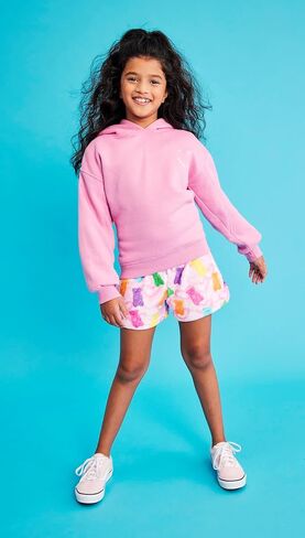 iscream Big Girls Silky Soft Fun Print Plush Fleece Shorts - Candy Store Collection in Saudi Arabia