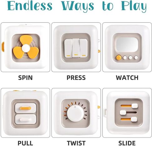6 in 1 Busy Cube Activity Montessori Toys for 18M+ Toddlers Learning Toys Boys Girls Baby Sensory Interactive Toys Birthday Gift in Saudi Arabia