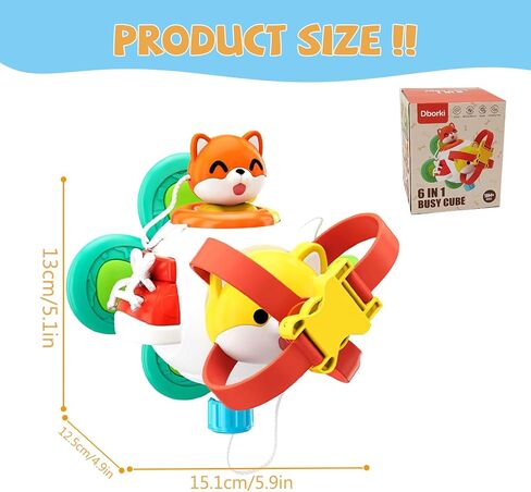 6 in 1 Busy Cube Activity Montessori Toys for 18M+ Toddlers Learning Toys Boys Girls Baby Sensory Interactive Toys Birthday Gift in Saudi Arabia