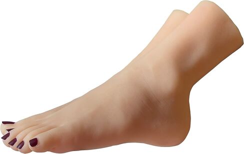 زوج واحد من أقدام النماذج الأنثوية الواقعية من السيليكون بنفس حجم الحجم الفعلي، يستخدم لعرض الملحقات، وحوامل العرض للأحذية، ورسومات الأعمال الفنية، والمجوهرات، وما إلى ذلك (أحمر) in Kuwait