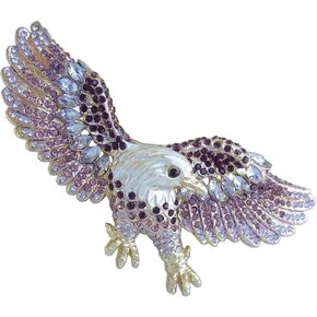 Unique 3.15" Eagle Brooch Pin Rhinestone Crystal Pendant BZ4717 in Saudi Arabia