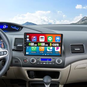 راديو ستيريو للسيارة Android 13 لسيارة Honda Civic 2006-2011، راديو سيارة Android مع CarPlay Android Auto، شاشة لمس 10.1 بوصة راديو السيارة يدعم البلوتوث، GPS، HiFi، FM&AM، RDS، DSP، SWC + كاميرا احتياطية AHD in Kuwait