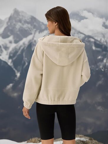 ZAFUL Womens Fleece sherpa 2025 Coats with Pockets Oversize Trendy Fuzzy Hooded pullover for Winter in Saudi Arabia
