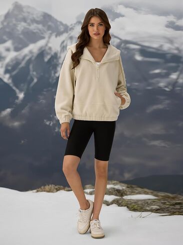 ZAFUL Womens Fleece sherpa 2025 Coats with Pockets Oversize Trendy Fuzzy Hooded pullover for Winter in Saudi Arabia