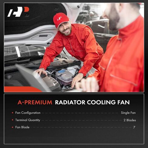 A-Premium Engine Radiator Cooling Fan Assembly Compatible with Volvo S60 2012-2017, S60 Cross Country 2016-2017, S80 2011-2016, V60 Cross Country 2015-2017, XC60, XC70, Replace# 31368867, 30792866 in Saudi Arabia