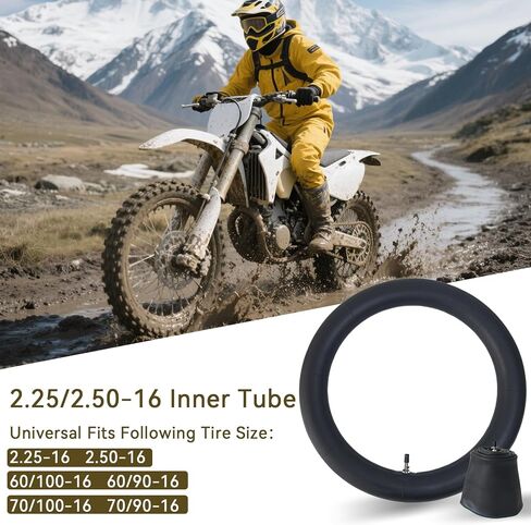 2-Pcs 2.25/2.50-16 Inner Tube 70/90-16 Dirt Bike Tube Straight Valve Stem in Saudi Arabia
