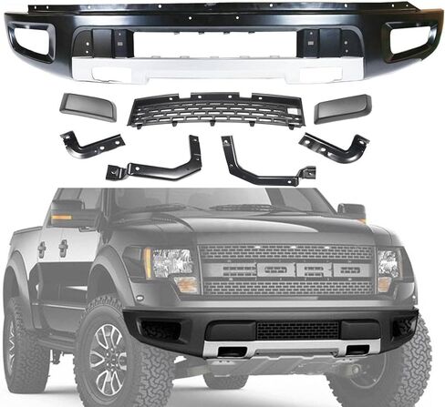 8 PCS for F-150 SVT Raptor Front Bumper Lower Grille Kit Guard Cover Assembly for Ford F150 SVT Raptor 2010-2014 AL3Z17B968AA,FO1002415, FO1036159, FO1054180, FO1055180 in Saudi Arabia