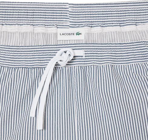 Lacoste Men's Striped Seersucker Swim Trunks in Saudi Arabia