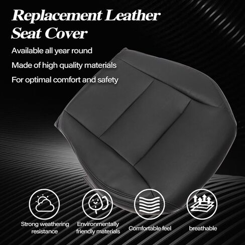 SecosAutoparts Front Driver Side Replacement Bottom Leather Seat Cover Black Compatible with Mercedes Benz CLA 250 2014 2015 in Saudi Arabia