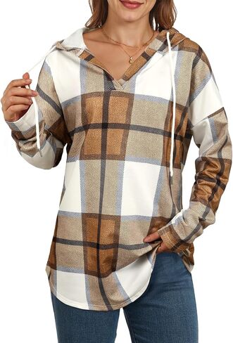 AURUZA Hoodies for Women Long Sleeve Pullover Sweatshirts, Loose Fit Casual Tops Oversized Tunic Top Fashion Clothes in Saudi Arabia