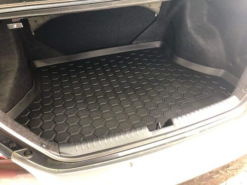بطانة الحمولة - سجادة صندوق السيارة لسيارة Honda Civic Sedan & Coupe 2012-2015 - سجادات صندوق السيارة المقاومة للطقس للسيارات ذات الشفة المرتفعة - حصيرة مطاطية لصندوق السيارة غير قابلة للانزلاق - تصميم مقطوع بالليزر مسبقًا in Saudi Arabia