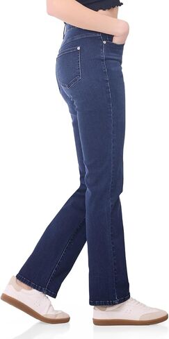 Women's Claudia Stretchy Pull-On Mid-Rise Straight Leg Jean in Saudi Arabia