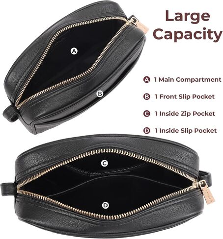 Women's Elegant Genuine Leather Crossbody Bag - Versatile Design, Adjustable Strap, Top Zip Closer, Light & Chic in Saudi Arabia