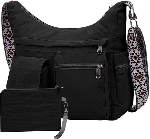 2PCS Nylon Crossbody Bag Set – Waterproof, Lightweight Shoulder Bags with Multiple Pockets for Travel, Work, Daily Use in Kuwait