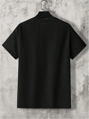 Verdusa Men's Letter Graphic T Shirt Crewneck Short Sleeve Tee Shirt Casual Top in Saudi Arabia