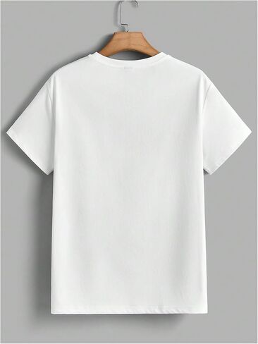 Verdusa Men's Letter Graphic T Shirt Crewneck Short Sleeve Tee Shirt Casual Top in Kuwait
