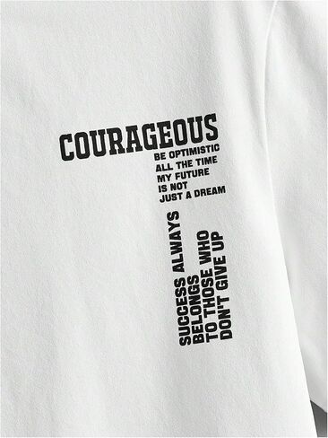 Verdusa Men's Letter Graphic T Shirt Crewneck Short Sleeve Tee Shirt Casual Top in Kuwait
