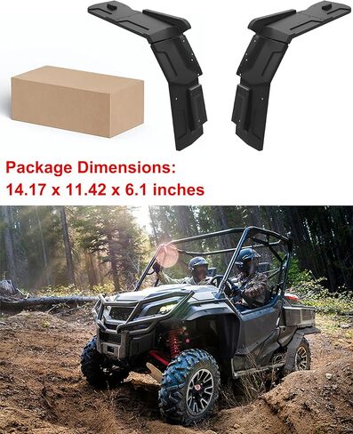 Rear Fender Flares for Honda Pioneer 1000-5 2016-2025 Accessories, Extended Back Full Coverage Mud Flups Combination Mud Guards for Honda Pioneer 1000 (Combined, 6PCS) in Saudi Arabia