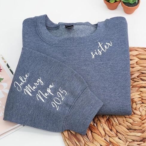 COUPLEHOODIES Custom Neckline Embroidered Sweatshirt - Personalized Crewneck Gift for Everyone Birthday Anniversary Christmas in Saudi Arabia