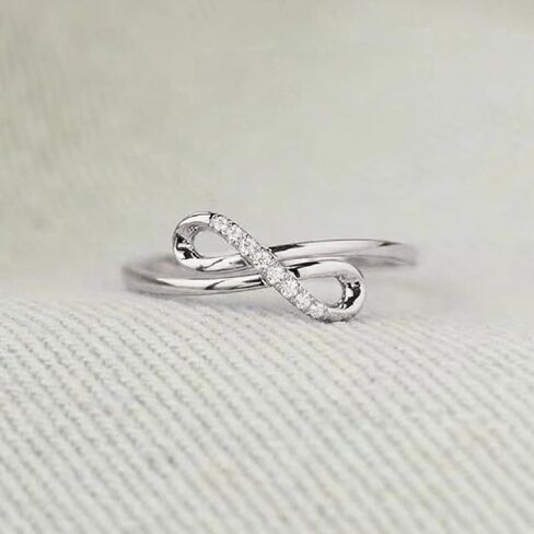 White Gold Plated Cubic Zirconia Statement Ring Bow Personalized Accessory Ideal for Women's Daily Casual Wear Party Holiday Anniversary Love Jewelry Gift in Saudi Arabia