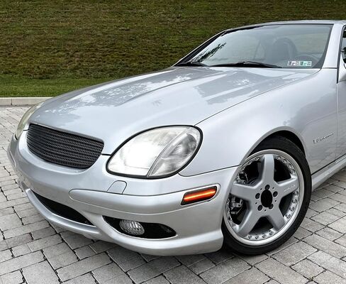 iJDMTOY Black-Out Smoked Lens 36-SMD Amber Full LED Bumper Side Marker Light Kit Compatible With 1998-2004 Mercedes-Benz SLK CLK Class, Replace OEM Amber Front Sidemarkers in Saudi Arabia