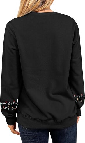 Womens Christmas Sweatshirts Long Sleeve Merry Christmas Sweater Crewneck Xmas Holiday Shirt Pullover Tops in Kuwait