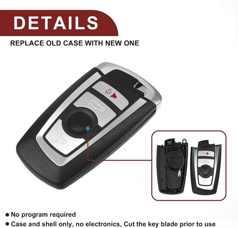 Key Fob Shell Case for BMW 328i 2013-2016 4 Buttons Plastic Replacement | Keyless Entry Remote Control Key Shell Case 1 Pcs for BMW 435i 14-16 in Saudi Arabia