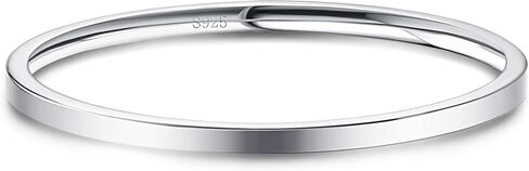 S925 Sterling Silver Rings for Women Men 18K White Gold Plated Stackable Statement Thin Plain Thumb Ring High Polished Wedding Band Ring Comfort Fit Size 4 to 12, 1mm 2mm 3mm 4mm in Saudi Arabia