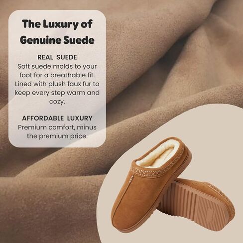 Dearfoams Men's Suede Indoor Outdoor Clog Slipper in Kuwait