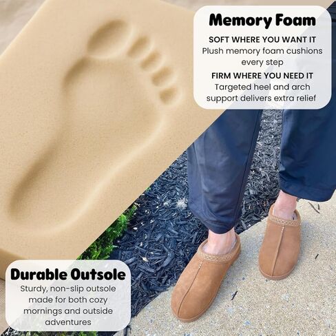 Dearfoams Men's Suede Indoor Outdoor Clog Slipper in Kuwait