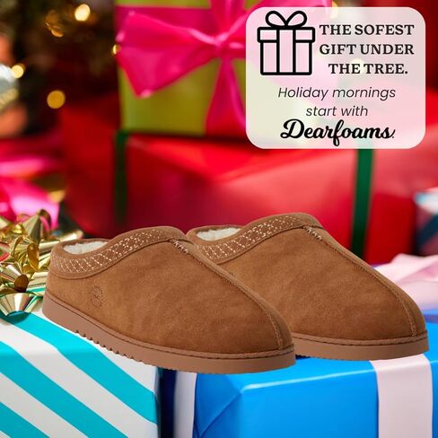 Dearfoams Men's Suede Indoor Outdoor Clog Slipper in Kuwait