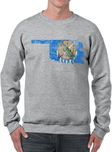 UGP Campus Apparel قميص من النوع الثقيل بمخطط علم الدولة المتعثر in Kuwait