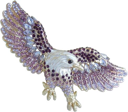 Unique 3.15" Eagle Brooch Pin Rhinestone Crystal Pendant BZ4717 in Saudi Arabia