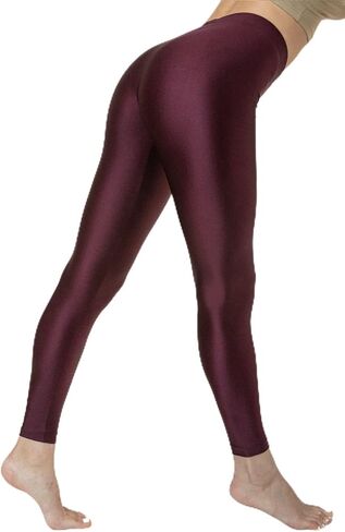 RNT83280 - Shiny Nylon Tricot Legging, High-Waisted Fit, Made in USA in Kuwait
