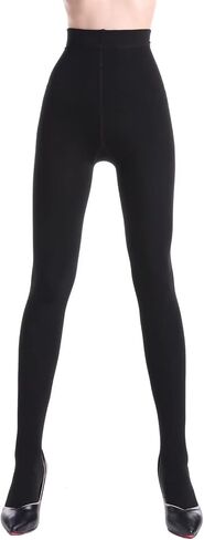 Fleece Lined Opaque Tights with Control Top - 100D Warm Winter Pantyhose in Saudi Arabia